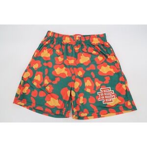 Eric Emanuel‎ EE Basic Shorts Cheetah Collection Green Orange SS21 Mens Medium
